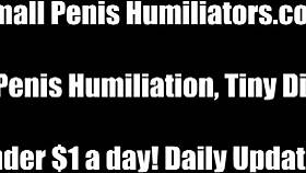 Look at that tiny cock, is that really yours in this femdom humiliation?