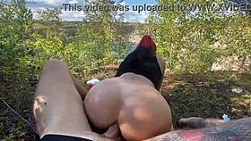 Teen 18+ takes big cock doggystyle for a messy creampie finish