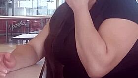 Oops, wrong hole for the milf at the mall, anal sex ends with creampie.