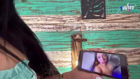 Passionate Brunette Brazilian Bends Over for Stranger in Pousada