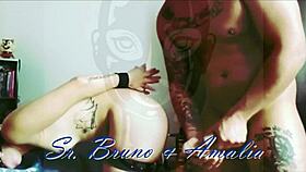 Submissive Amalia gets fucked hard and eats her cum