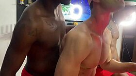 Bareback blowjob orgy with big black cocks at brazilian gloryhole