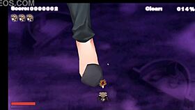 Get to work, succubus chan, in hentai game undressing giant waifu