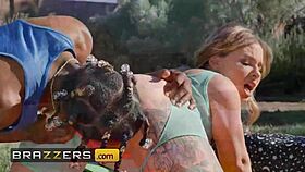 Yoga Teacher Brandy Renee Stretched By Damion's Big Cock!