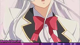 horny teen gets her pussy stuffed with a huge cock in anime game play