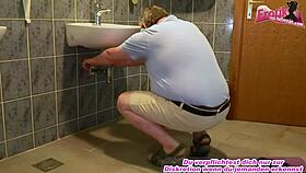 i’m lovin’ how this german milf with big tits bangs the janitor