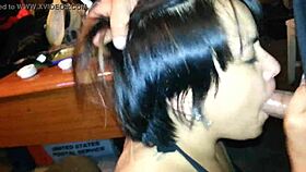 My Ex Sucks Me Off And Gets Cum In Mouth Face And Tits