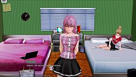 Exploring the harem hotel game in episode 114 with anime adventures