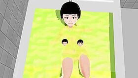 koko a strips naked in the bath for you