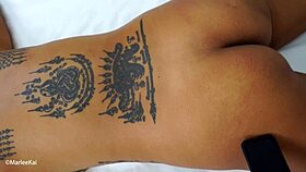 Hot Wax Play Tied & Spanking For Asian Girlfriend With Cim Finish