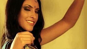 a bollywood actress UNDRESSING and DANCING in a striptease, clothes RIPPED