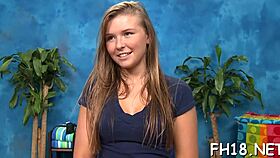 Legal Age Teen With Juicy Butt Gets Nailed During Massage!