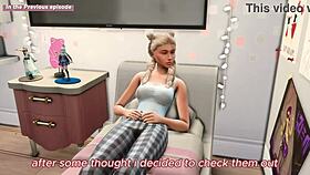 lovely night with stepsister in sims 4 3d animation ends with rough scene