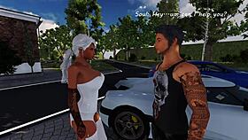 kitty's sucking that big cock outdoors, ready for cumshot?