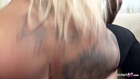 German Scout Bangs Berliner Fitness Tattoo Model Sandy for Cash