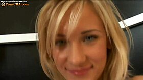 Petite 18+ Mary gives cute blowjob to couple