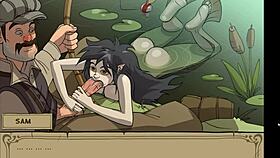 Horny Mermaid Craves Teen's Big Virgin Ass in Shower