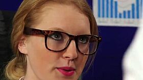 wacky idol gets cum load on her face eating all the love juice