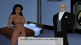in something unlimited, wonder woman gets fucked by lex luthor's huge cock, clothes ripped in cheating scene