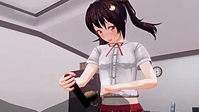 Uh, my lil sis in anime keeps teasing my anal while edging me... uncensored!