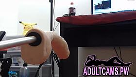 Tattooed Girl Enjoys Wild Fucking Machine Action.