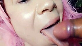 Swallowing Big Cock With Huge Tits!