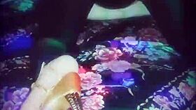 Solo amateur Sharon in hot latex and panties at work