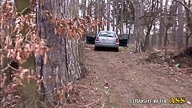 Intense anal penetration in a full horror story with cumshot and outdoor action