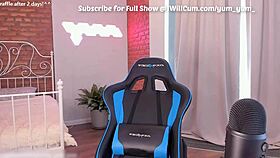 geeky nerd practices yoga with amazing body and pantyhose