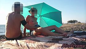 i got wild flashing my pussy on a public beach, squirting hard