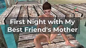 cute girl masturbates on beach with banana