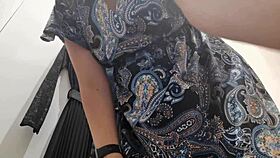 Italian mother-in-law invites you to flash her ass in leather dresses at the store?