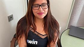 The pervert psychologist fucks her latina client with a big cock in homemade video.