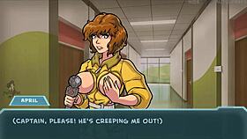 I can't beleive I'm watchin this big titted brunnette in the anime game agian, part 83