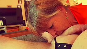 Granny Velma Dinkley Gives Close-Up Blowjob POV