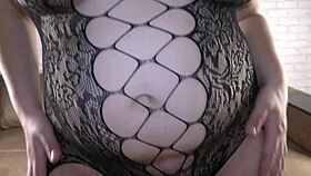 Big boobed bbw wife play with a fresh cheating creampie in her knotted by buttplug pussy - milky mari