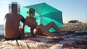 i got wild flashing my pussy on a public beach, squirting hard