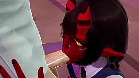 meruccubus studies then relaxes in 3d hentai