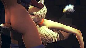 this young fox in furry yaoi hentai sucks two futanari dicks. he takes all the cum in his mouth like a pro!