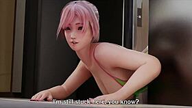 Honoka got throated and anally fucked.