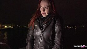 German Scout Picks Up Skinny Freckled Redhead French Wife Luna Thurman for Casting Fuck