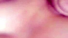 Wow, this horny fat MILF shows her big tits and wet vagina on video call!