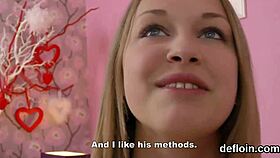 Innocent nympho, do you dare stretch this slim twat for defloration?