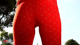 Julia Gomez Performs an Engaging Striptease Outdoors