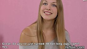 Innocent nympho, do you dare stretch this slim twat for defloration?