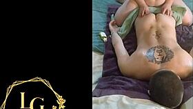 Chubby mother-in-law passionately sucks and swallows my cum.