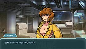 I can't beleive I'm watchin this big titted brunnette in the anime game agian, part 83