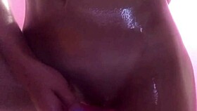 A young 18+ student caresses herself