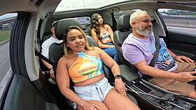 Juicy latina teen rides wet pussy in brazilian casting