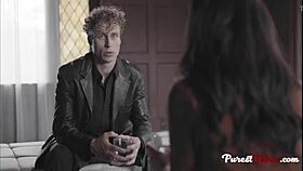 Bound babe screams during rough angry sex